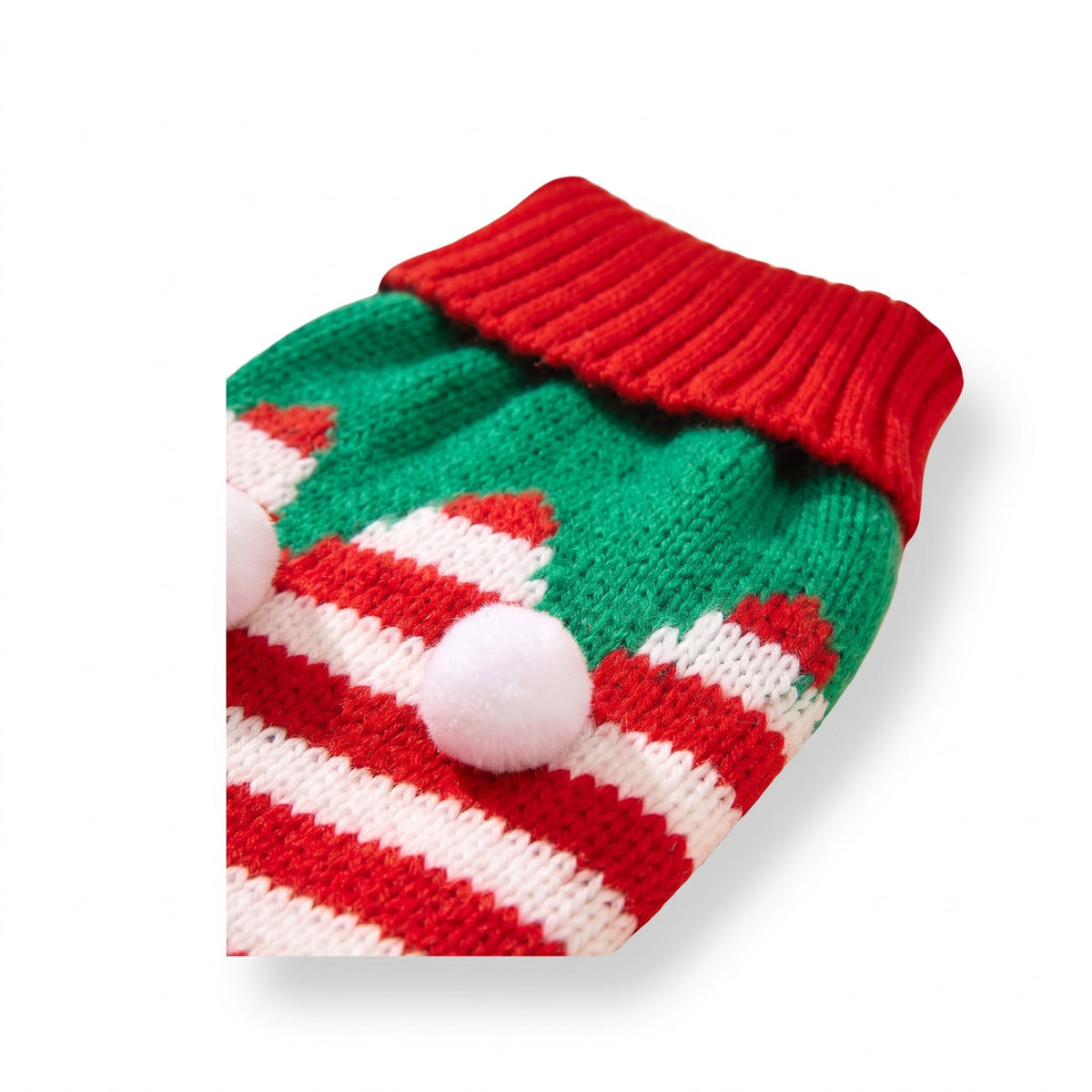 Knitted Christmas Jumper for Dogs and Cats, close-up detail