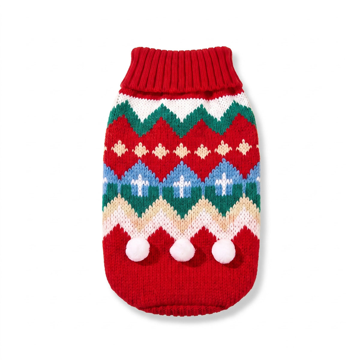 Knitted Christmas Jumper for Dogs and Cats in Red