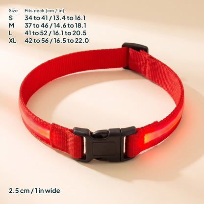 LED Rechargeable Dog Collar, dimensions