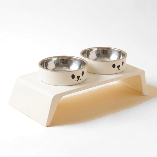 Low Elevated Double Bowl Feeder