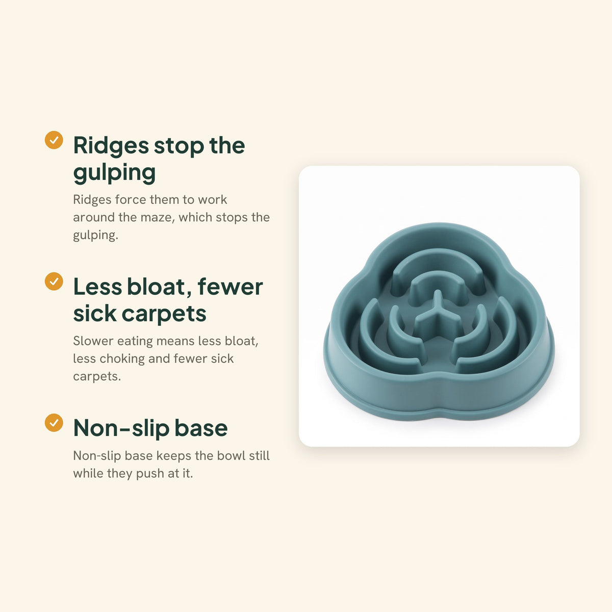 Maze Slow Feeder Bowl, Cloud, key benefits