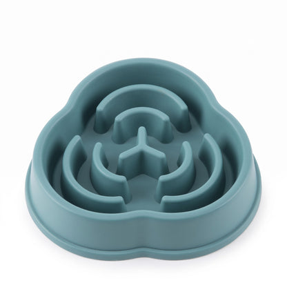 Maze Slow Feeder Bowl, Cloud, Teal
