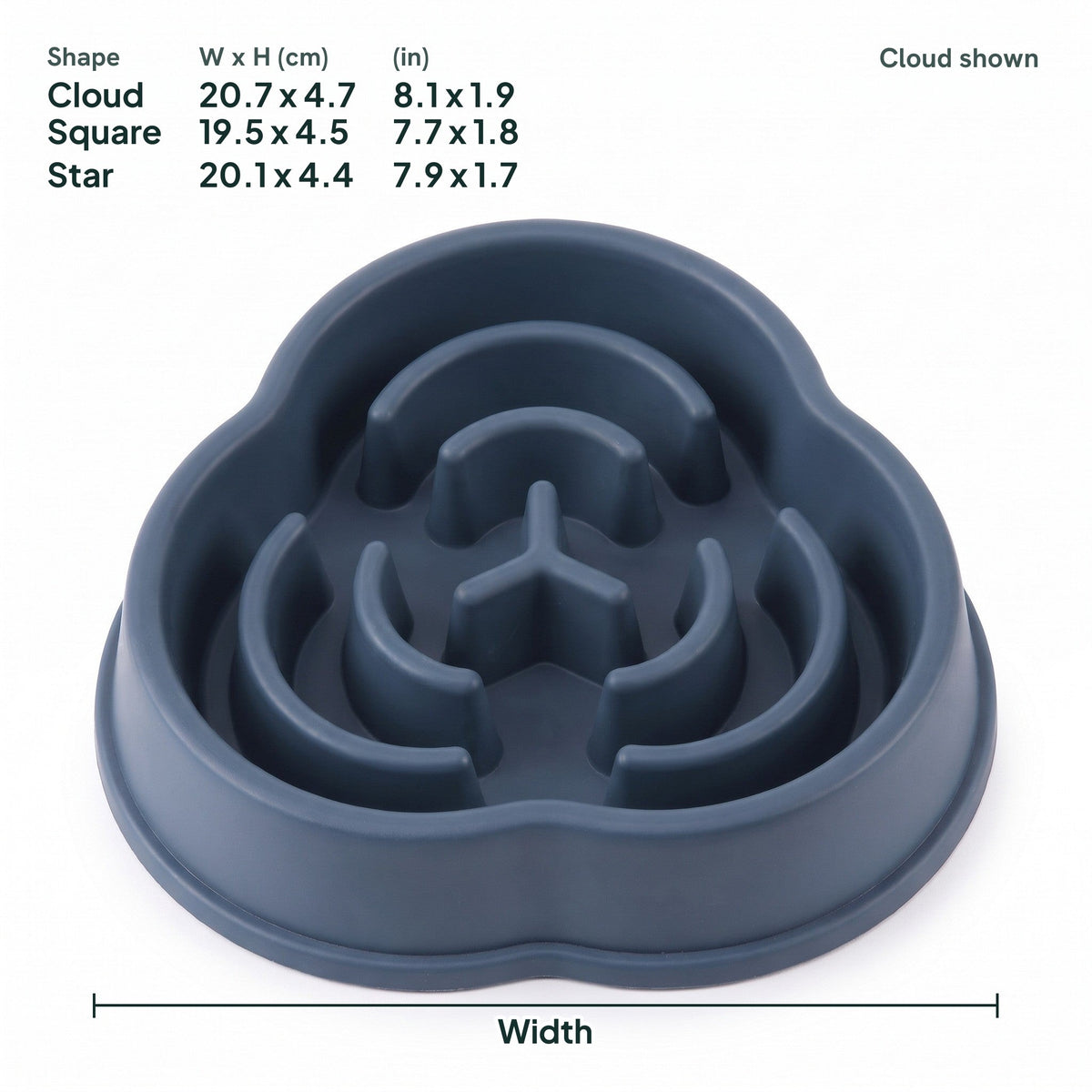 Maze Slow Feeder Bowl, dimensions
