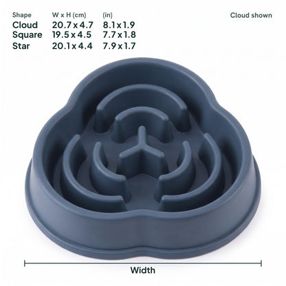 Maze Slow Feeder Bowl, dimensions
