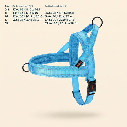 No-Pull Padded Vest Harness, dimensions