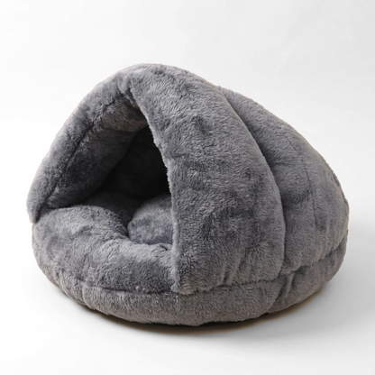 Plush Burrow Cat Bed