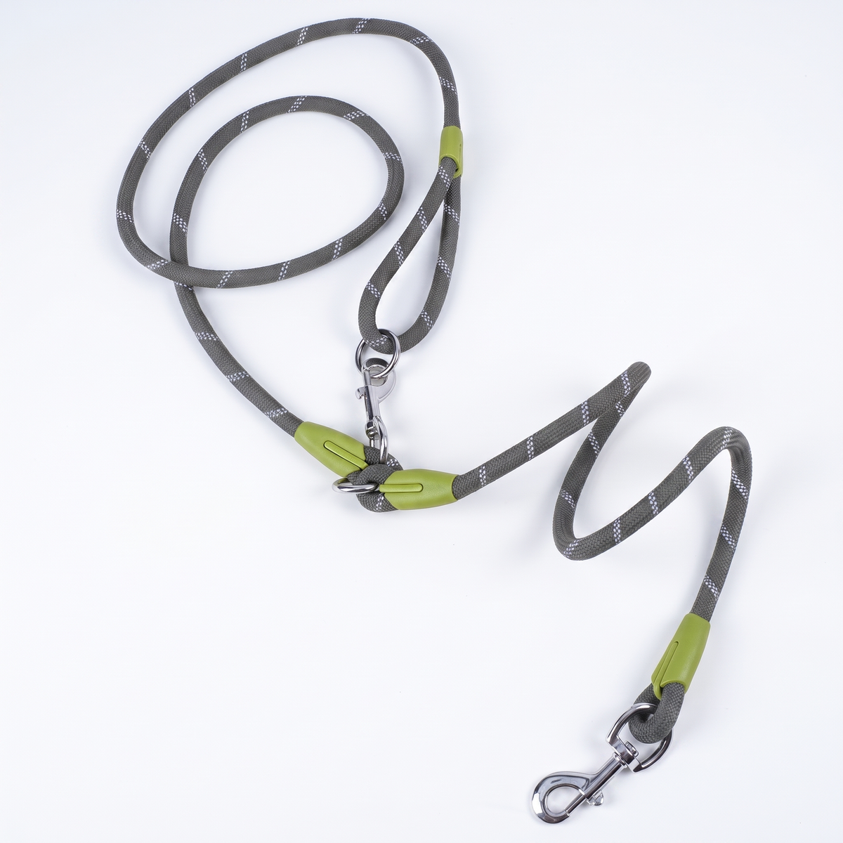 Reflective Rope Dog Leash with Alloy Hook