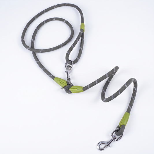 Reflective Rope Dog Leash with Alloy Hook