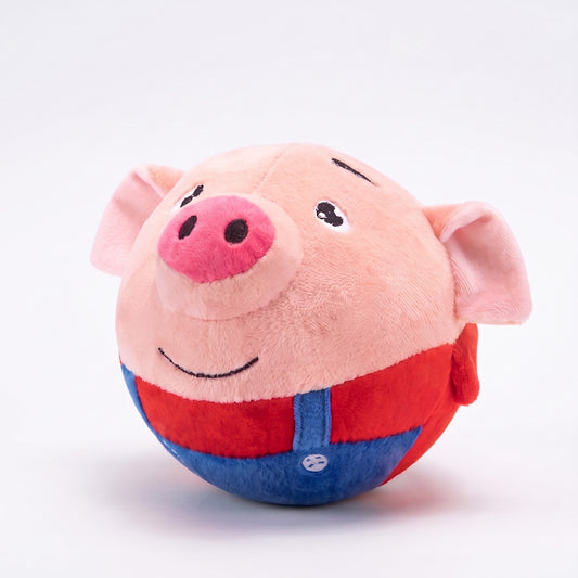 Self-Moving Bouncing Plush Ball Dog Toy