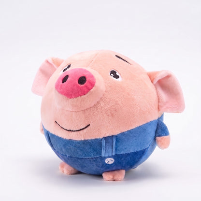 Self-Moving Plush Ball, Blue Pig
