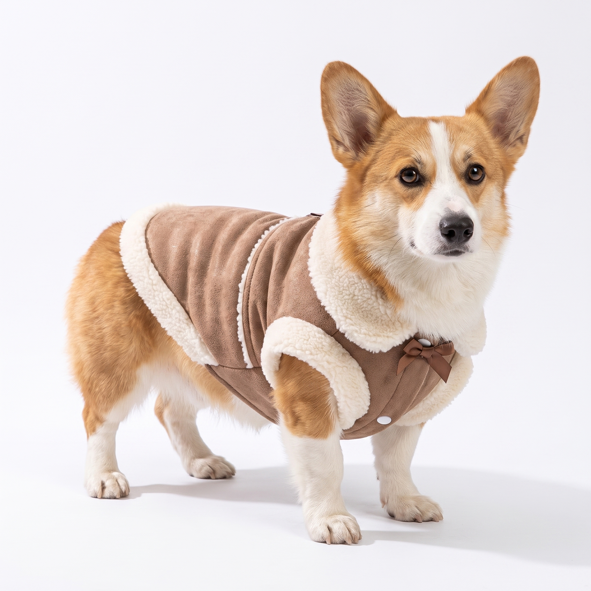 Shearling-Trim Winter Dog Jacket