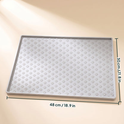 Silicone Paw Print Feeding Mat, dimensions