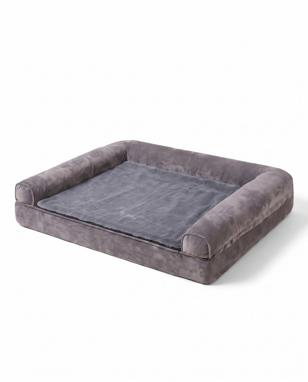 Sofa-Style Bolster Dog Bed, Waterproof, styled in a home setting