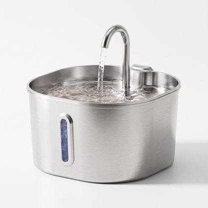 Stainless Steel Cat Water Fountain, 2.2L