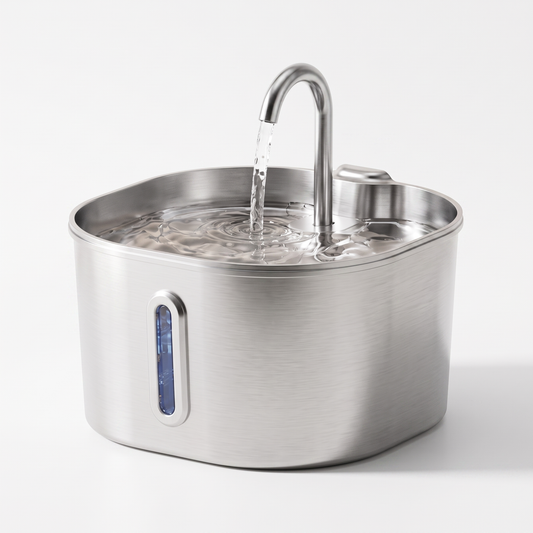 Stainless Steel Cat Water Fountain, 2.2L