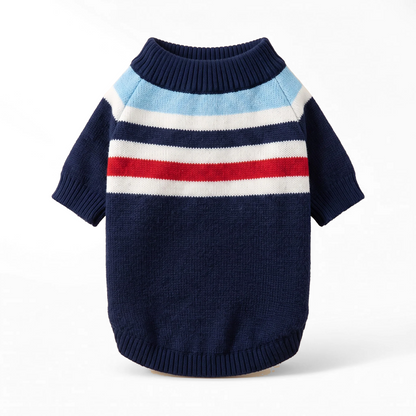 Striped Knit Jumper for Large Dogs