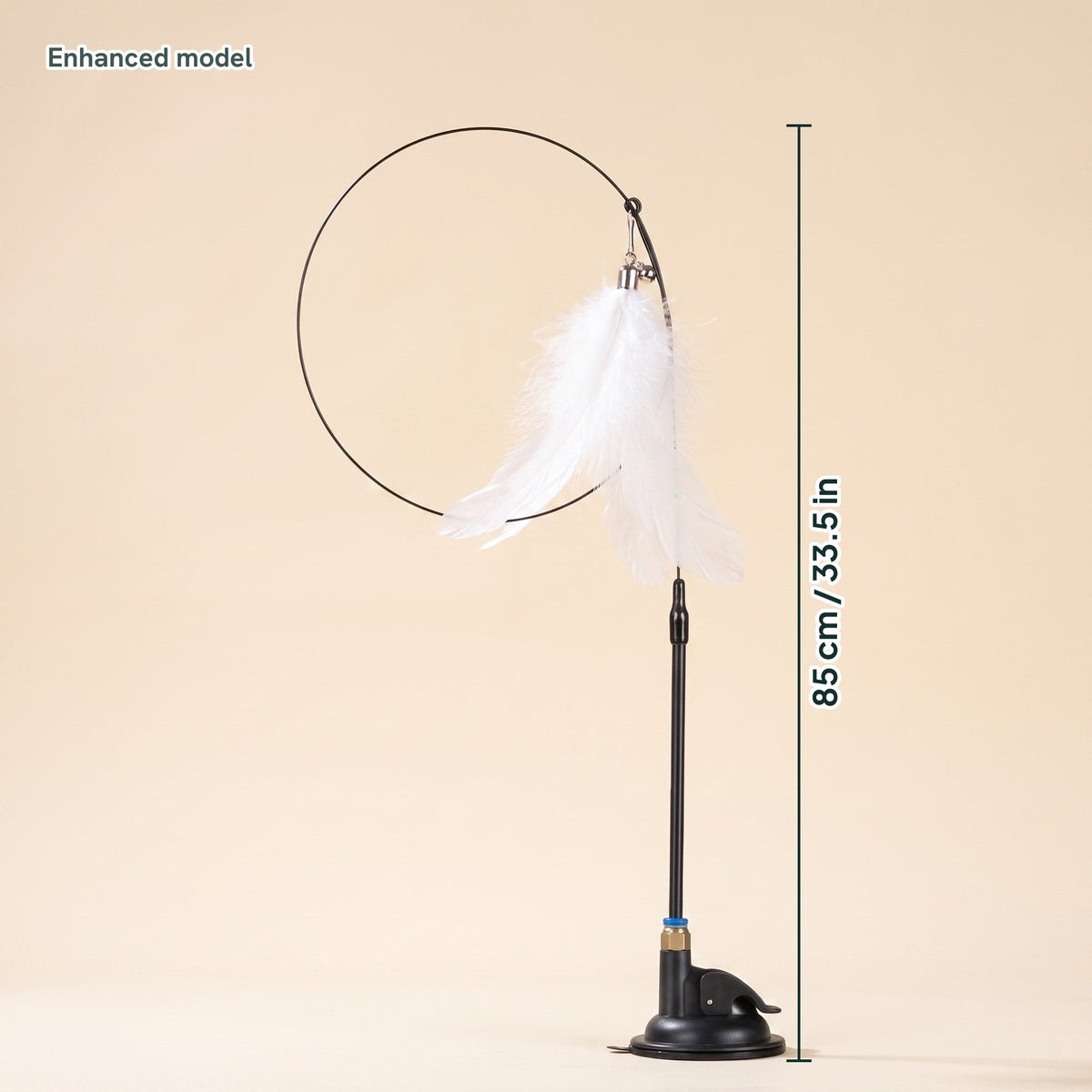 Suction Cup Feather Wand, dimensions