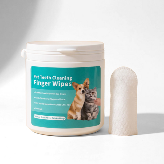 Teeth-Cleaning Finger Wipes, 50 Pack